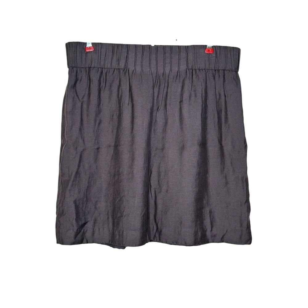 Loft Women's Mini Skirt Elastic Waist Lined A-Line Pleated Zipper Back Gray 12